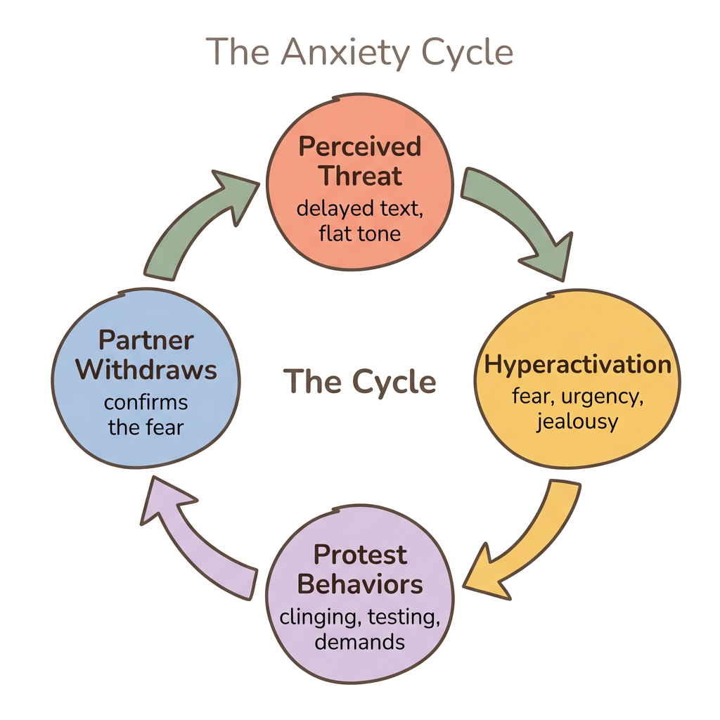 Diagram: The Anxiety Self-Fulfilling Prophecy Cycle