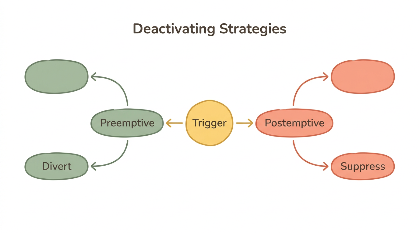 Diagram: Deactivating Strategies: Preemptive vs Postemptive